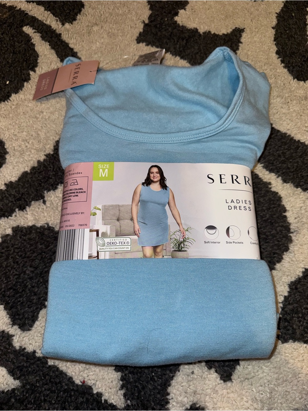 Serra Light Blue Sleeveless Ladies Dress